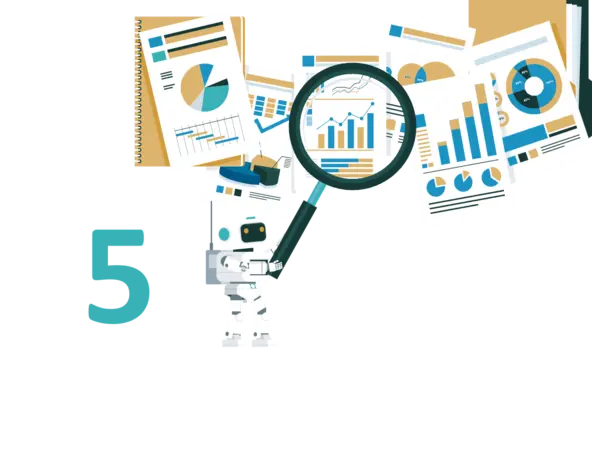 Une loupe devant des statistiques financières