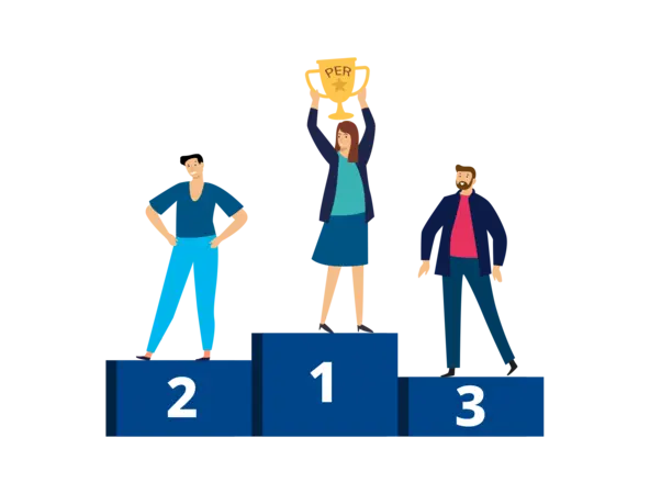 Un podium de compétition