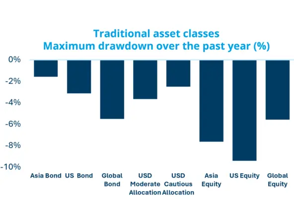 Traditional Assets 1 Year Maximum Drawdown 