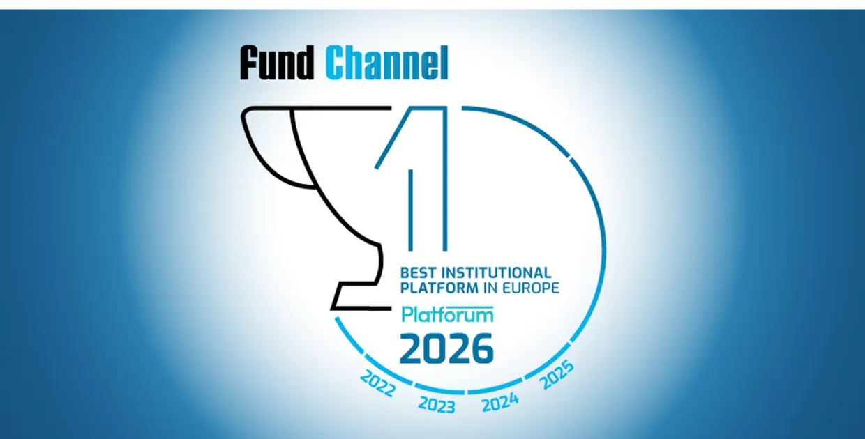 Fund Channel logo highlighting "1" for best institutional platform in Europe 2026.