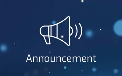 Graphic featuring a megaphone icon with "Announcement" text, suitable for financial services.