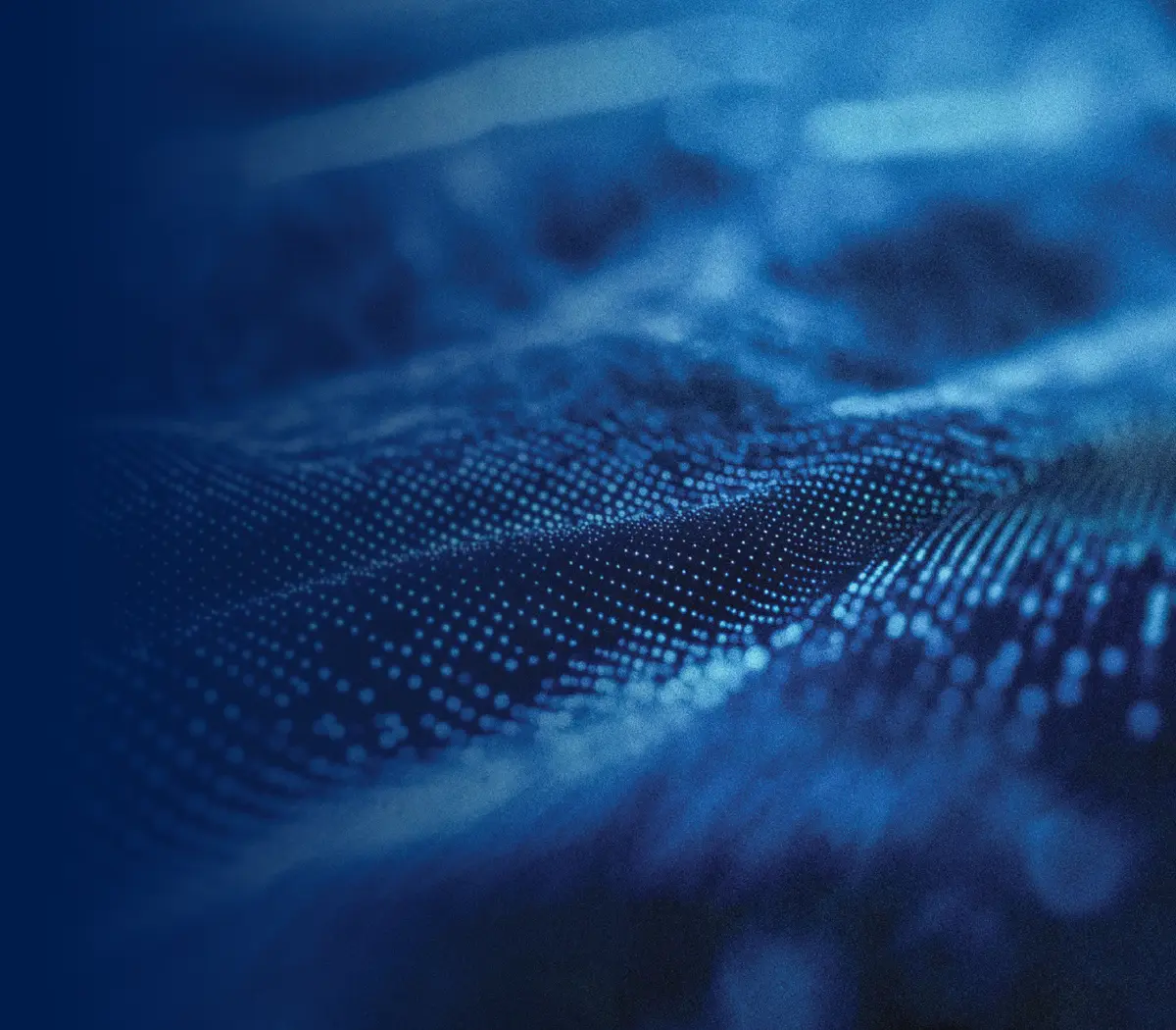 Abstract blue digital pattern, symbolizing financial data and investment trends in asset management.
