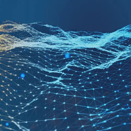 Abstract digital representation of financial data trends and investment management analytics.