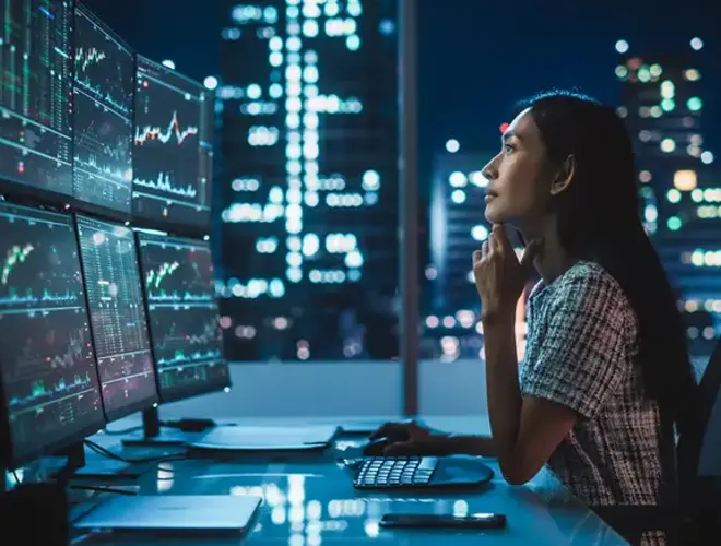 woman trading amundi