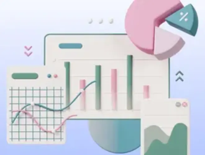 Colorful financial graphs and charts illustrating investment trends and data analysis.