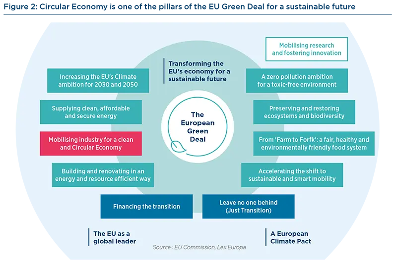 Circular Economy is one of the pillars of the EU Green Deal for a sustainable future