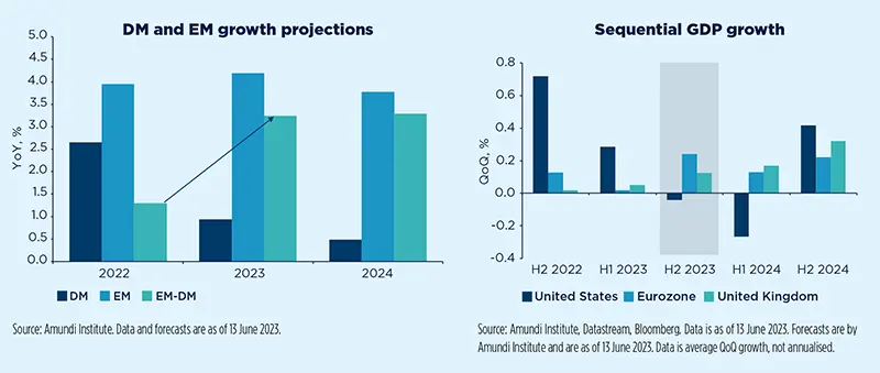 DM and EM growth projections