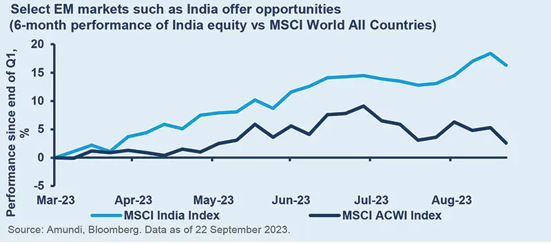 Select EM markets such as India offer opportunities