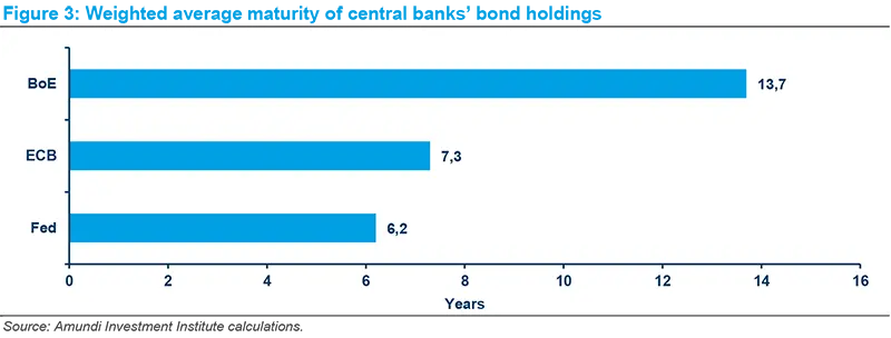 Weighted average maturity of central banks&#039; bond holdings
