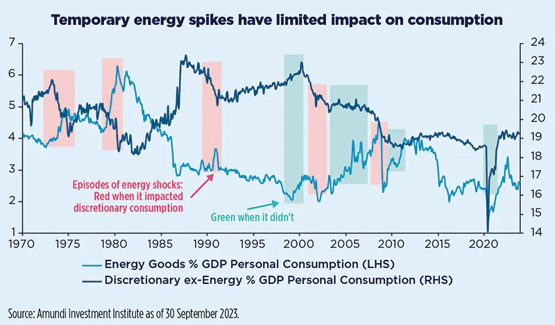 Temporary energy spikes have limited impact on consumption