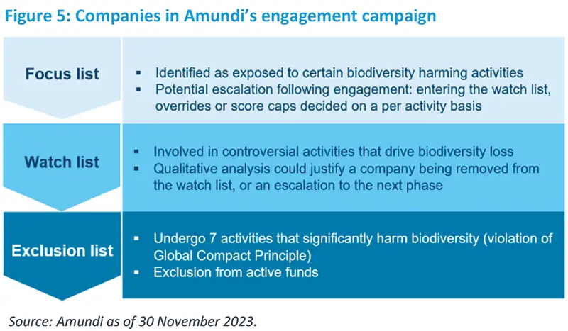 Companies in Amundi’s engagement campaign