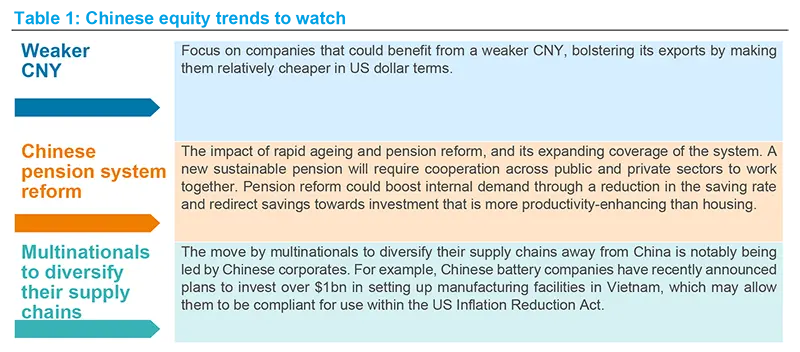 Chinese equity trends to watch