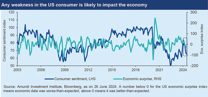 Any weakness in the US consumer is likely to impact the economy