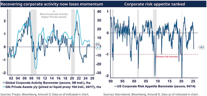 Recovering corporate activity now loses momentum Corporate risk appetite tanked
