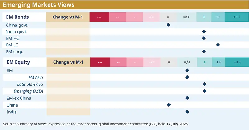 Emerging markets views