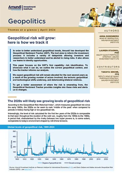 Geopolitical risk will grow